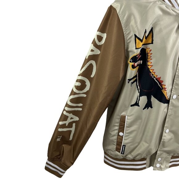 Members Only X Jean Michel Basquiat NWT Mens S Mona Lisa Varsity Bomber Jacket - Picture 3 of 16